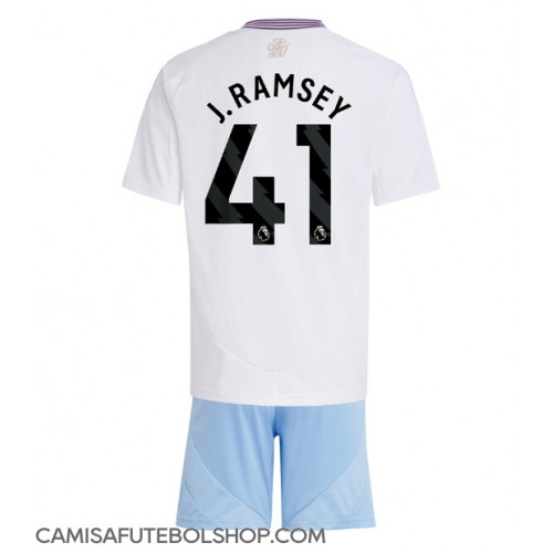 Camisa de time de futebol Aston Villa Jacob Ramsey #41 Replicas 2º Equipamento Infantil 2024-25 Manga Curta (+ Calças curtas)